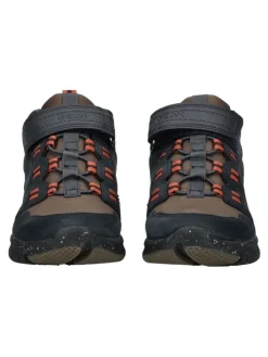 Stiefelette in Blau/Braun