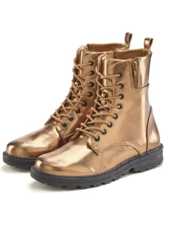 Stiefelette in bronzefarben