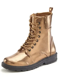 Stiefelette in bronzefarben