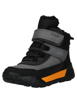 Stiefelette in Grau/Orange