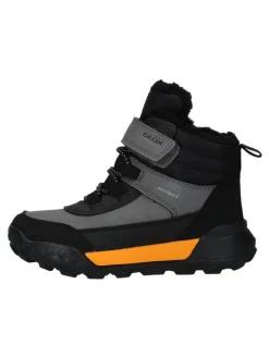 Stiefelette in Grau/Orange