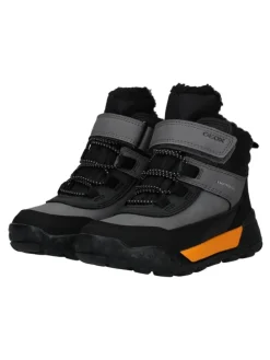 Stiefelette in Grau/Orange