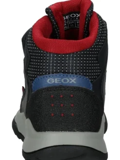 Stiefelette in Navy/Rot