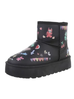 Stiefelette in Schwarz