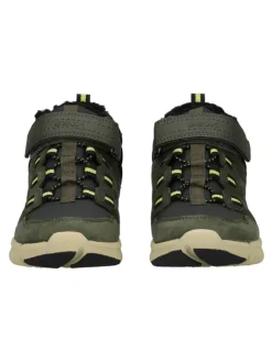 Stiefelette in Schwarz/Grün