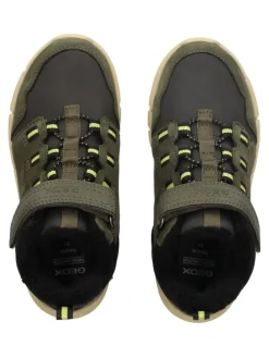 Stiefelette in Schwarz/Grün