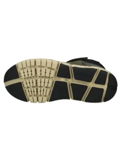 Stiefelette in Schwarz/Grün