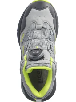 Stiefelette in Schwarz/Rot