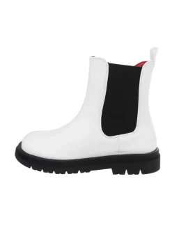 Stiefelette in Weiß und Schwarz