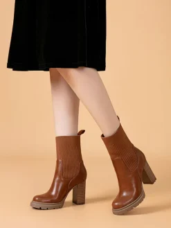 Stiefeletten in Hellbraun