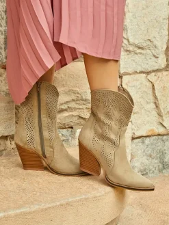 Stiefeletten in Khaki