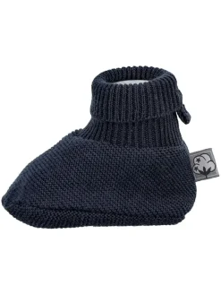 Strick-Hausschuhe in Dunkelblau
