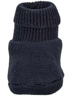 Strick-Hausschuhe in Dunkelblau