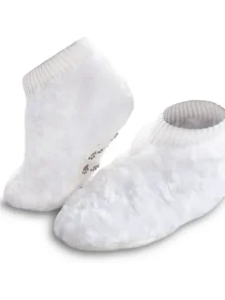 Tatzen-Hausschuhe mit ABS in Weiß