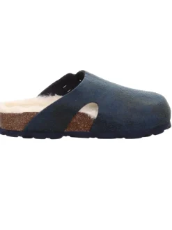 Tieffußbett Pantolette FUSSBETTPANTOFFEL in Blau/Mehrfarbig