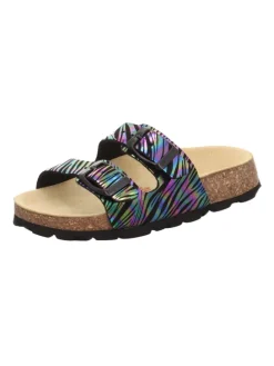 Tieffußbett Pantolette FUSSBETTPANTOFFEL in Schwarz