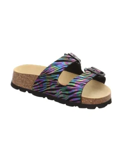 Tieffußbett Pantolette FUSSBETTPANTOFFEL in Schwarz