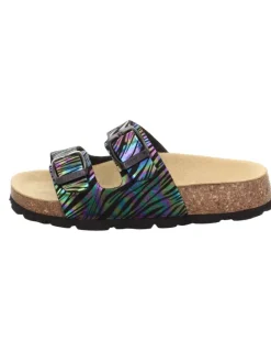 Tieffußbett Pantolette FUSSBETTPANTOFFEL in Schwarz