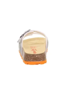 Tieffußbett Pantolette FUSSBETTPANTOFFEL in Grün/Mehrfarbig