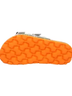 Tieffußbett Pantolette FUSSBETTPANTOFFEL in Grün/Mehrfarbig