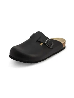 Vollrindleder Clogs in schwarz