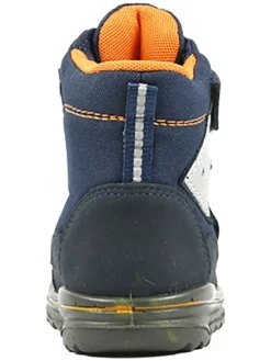 Winterboots in Dunkelblau/ Orange