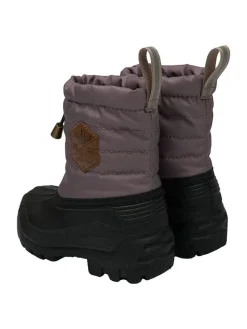 Winterboots in Aubergine/ Schwarz