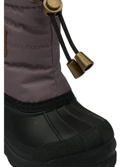 Winterboots in Aubergine/ Schwarz