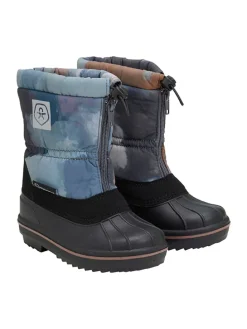 Winterboots in Blau/ Grau