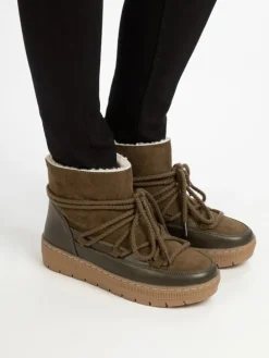 Winterboots in Dunkelgrün