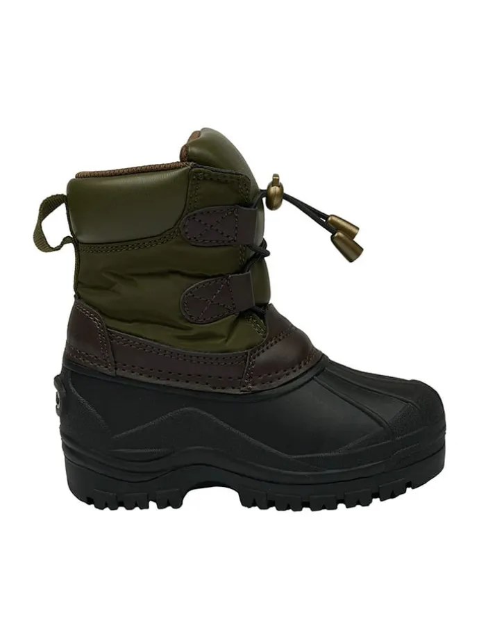 Winterboots in Dunkelgrün/ Schwarz