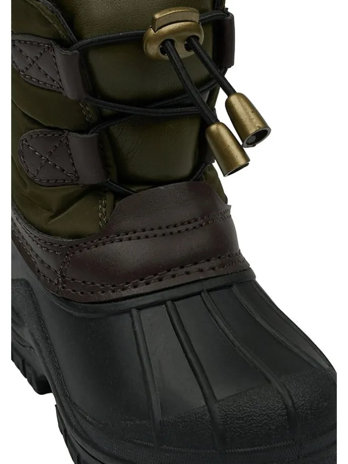 Winterboots in Dunkelgrün/ Schwarz