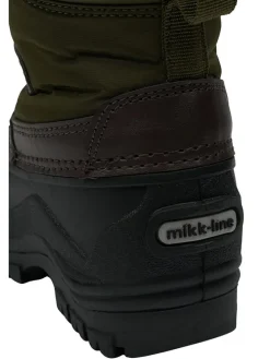 Winterboots in Dunkelgrün/ Schwarz