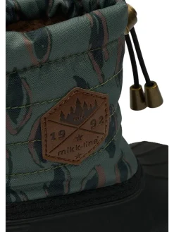 Winterboots in Dunkelgrün/ Schwarz