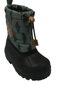 Winterboots in Dunkelgrün/ Schwarz