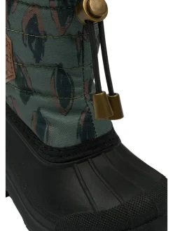 Winterboots in Dunkelgrün/ Schwarz