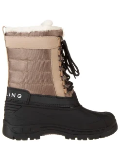 Winterboots in Schwarz/ Beige