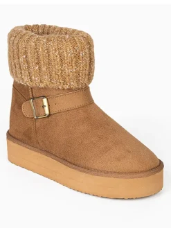 Winterboots "Kourtney" in Hellbraun