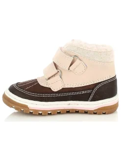 Winterboots "Thais" in Beige/ Dunkelbraun