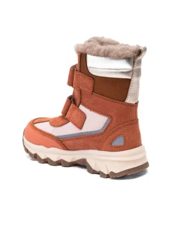 Winterstiefel ''Eddie'' in Hellbraun/ Weiß