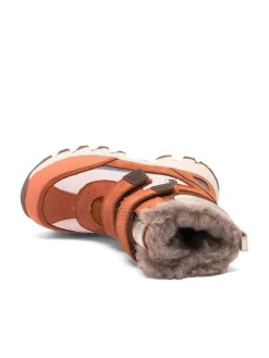 Winterstiefel ''Eddie'' in Hellbraun/ Weiß