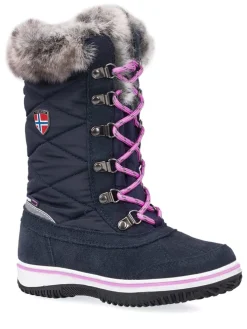 Winterstiefel "Holmenkollen" in Dunkelblau/ Pink
