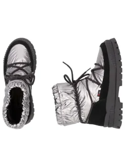 Winterstiefel in Silber/ Schwarz