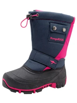 Winterstiefel "Kanga-Bean II" in Dunkelblau/ Pink