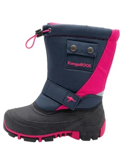 Winterstiefel "Kanga-Bean II" in Dunkelblau/ Pink