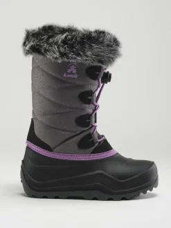 Winterstiefel "Snowangel" in Grau/ Lila