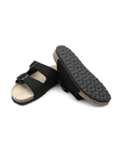 Wollfilz Pantoletten in schwarz