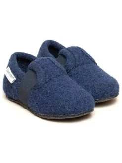 Woll-Hausschuhe "Alpine Runner" in Dunkelblau
