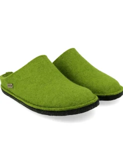 Woll-Hausschuhe "Flair" in Grün