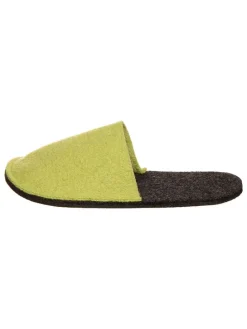 Woll-Hausschuhe "Happy" in Grün